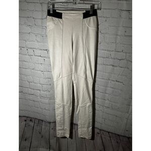 KIIND OF LADIES WHITE FAUX‎ LEATHER LOOK LEGGINGS SZ (XS)  EUC GENTLY WORN